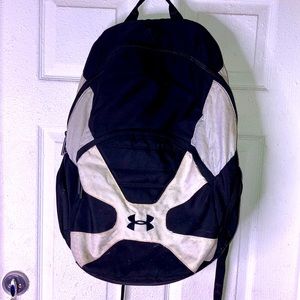 Under Armour Backpack Bag school gym student athlete black & white